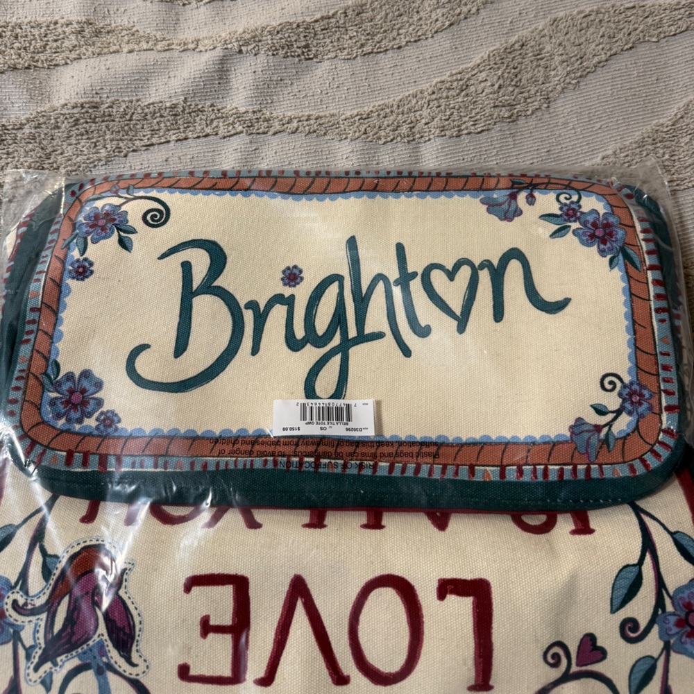 BRIGHTON Tote Bag, New In Bag, LOVE,Never Opened, Bella Tile Tote, Original $150 - Picture 6 of 7